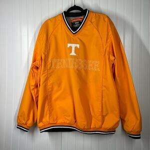 Franchise Club Men's Yellow Long Sleeve V-Neck Pullover Windbreaker Size Large